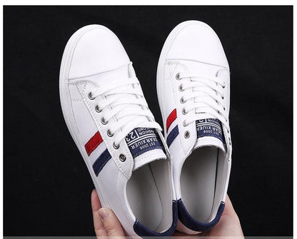 Women's Genuine Leather Sneakers Women Casual Fashionable Sports Shoes Vulcanized Woman White Flat White Sneakers Leather Casual Shoes White Tennis Sneakers