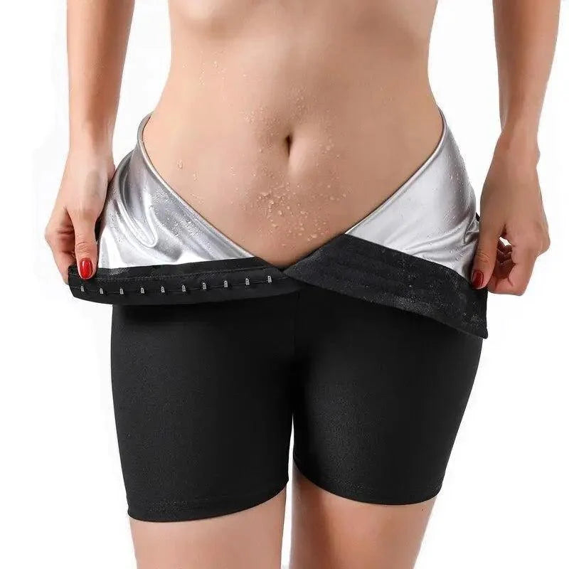 Women's Hot Thermo Compression Sweat Sauna Pants - Body Shaper Exercise Workout Weight Thermo Sweat Leggings