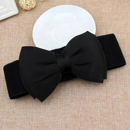Women Vintage Stretch Belt Unique Black Elastic Design Stretchy Luxury Waistband Stylish Women Waist Belts