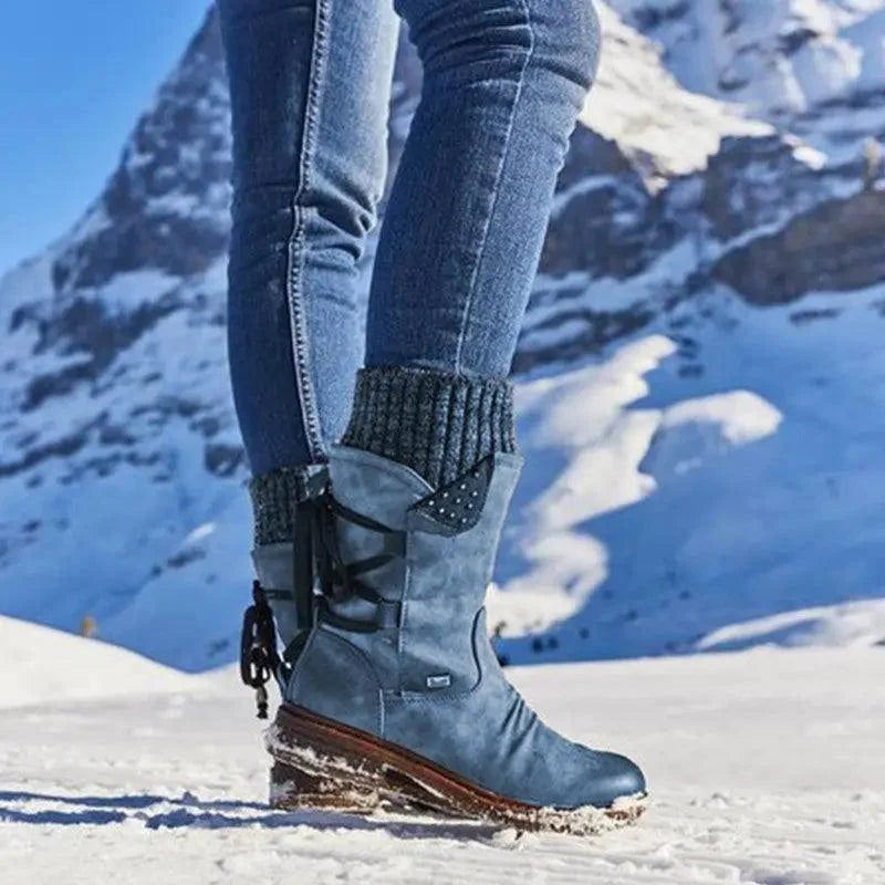 Women Winter Boots Strong Hoof Heels Fashion Comfort Warm Design