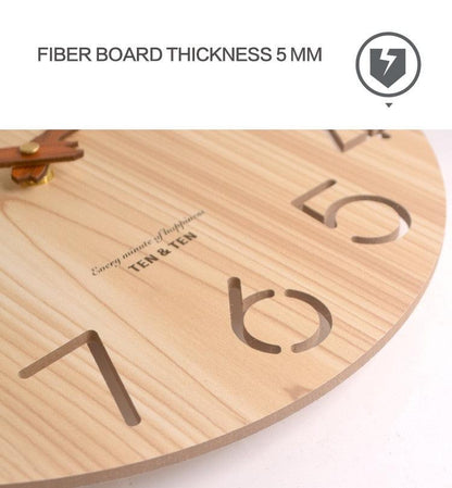 Wooden 3D Wall Clock Modern Design Nordic Room Decoration Kitchen Clock Art Hollow Wall Watch Home Decor Children's Room Decoration Kitchen Clock Art Hollow Wall Watch Home Decor 12 Inch