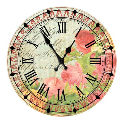 Wooden Wall Clock 10 Inch Silent Non Ticking Quartz Wall Clock 10 Inch Silent Non-Ticking Wooden Wall Clocks Battery Operated Country Retro Rustic Style Decorative for Living Room Kitchen  Retro Fashion Wood Wall Clock Decorative for Living Room Kitchen