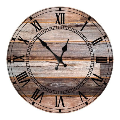Wooden Wall Clock 10 Inch Silent Non Ticking Quartz Wall Clock 10 Inch Silent Non-Ticking Wooden Wall Clocks Battery Operated Country Retro Rustic Style Decorative for Living Room Kitchen  Retro Fashion Wood Wall Clock Decorative for Living Room Kitchen