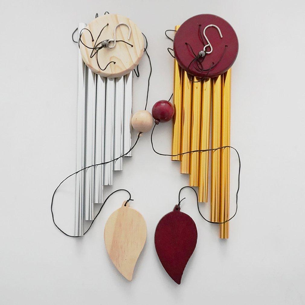 Wooden Wind Bell Romantic Memorial Wind Chimes For Outside 30 Inch 6 Rustproof Aluminum Tubes Wooden Wind Bell Romantic Memorial Wind-chimes Best Gift For Home Garden Patio Yard