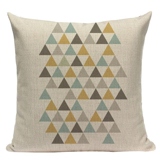 Yellow Pillow Covers Nordic Geometric Cushion Pillow Covers White Pillowcase Geometric Cushion Case Decoration Home Room Pillow Case