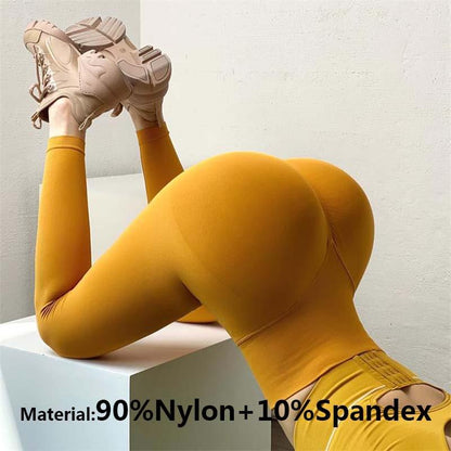Yoga High Waist Push Up Seamless Sport Leggings Women Workout Pants Super Stretchy Gym Workout Tight Sport Leggings Lightweight Running Pants